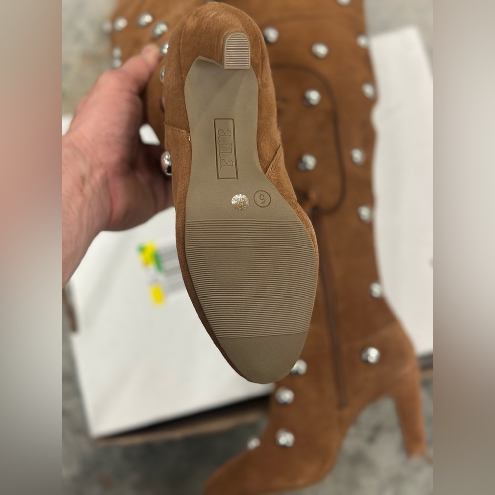 A.N.A Women’s Brown studded boots - Picture 3 of 10